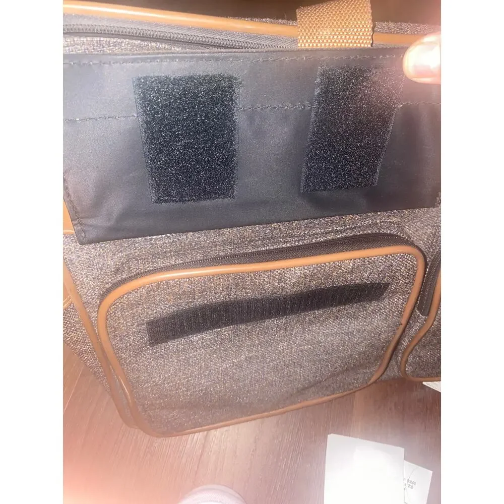 Vintage Lancaster Tweed and Leather Tote Bag